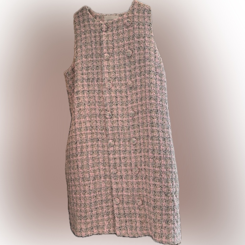 Tuckernuck Pink Tweed Bianca Dress